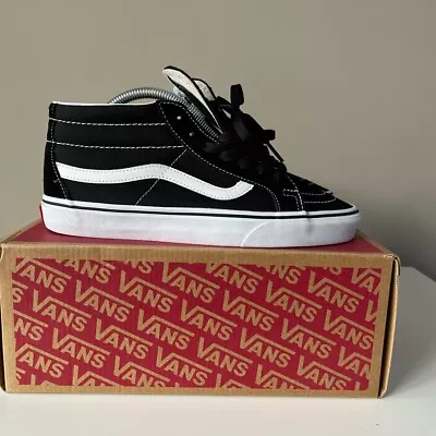 Vans Sk8 Mid Reissue US8 UK7 Black White Classic VN0A391F6BT • $64.22