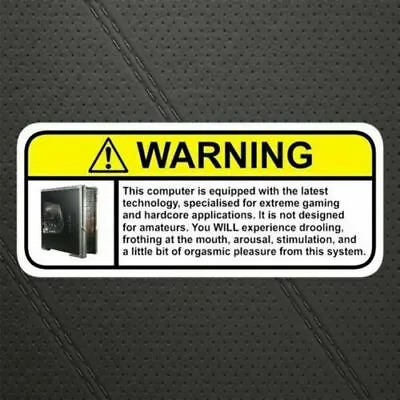 $4.99 • Buy WARNING! EXTREME GAMING PC Sticker Decal For Windows PC Dell Mac Gamer Twitch