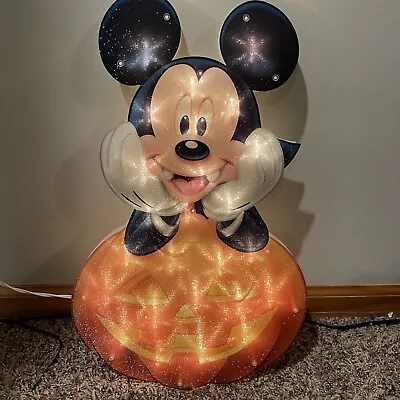 19  Disney Mickey Mouse & Pumpkin Halloween Window  Lighted Sculpture • $29.99