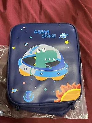 Boys Dream Space Dinosaur Insulated Lunch Bag With Handle  ( No Thermos) • $16.99