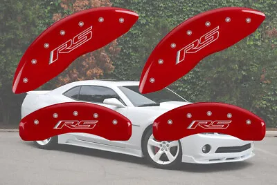 2010-2015 Chevy Camaro LS LT Front Rear Red  RS  MGP Brake Disc Caliper Covers • $289