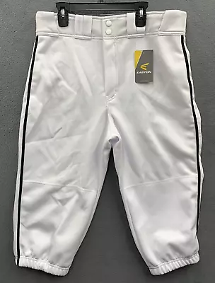 Easton Pro Knicker Piped Baseball Pants Adult Large White Black Stripe 33-34 • $9.95