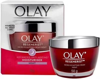 Olay Regenerist Micro-sculpting Night Face Cream Moisturiser - 50g AU • $38.99