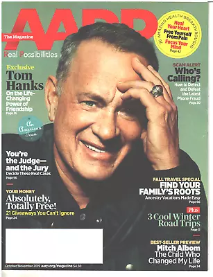 AARP Magazine October November 2019 Tom Hanks Amazing Health Breakthroughs • $9.99
