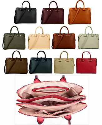 Ladies Laptop Bag 13 Inch 15.6  Briefcase Large Handbag Macbook Bag Womens Work • £24.94