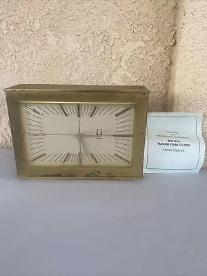 Vintage Bulova D2053-4 Accutron Brass Desktop Clock • $64.99