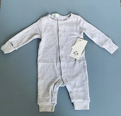 Gerber Modern Moments Baby Boys Coverall Gray W/ Mittens 0-3 Mo New W/ Tags  • $6.50