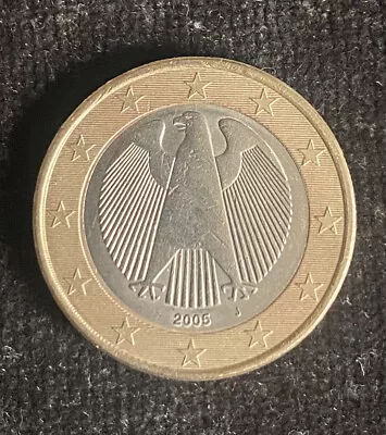 Euro 1€ Rare Coin Germany 2002 J Error  • £35