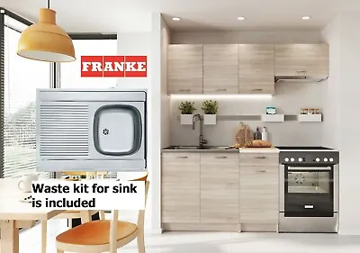 Kitchen Cabinet Set 5 Unit Sonoma Oak Cupboards Worktop Franke Sink Modern Nela • £419.95