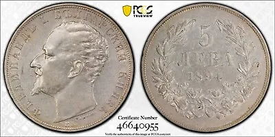 Bulgaria - 1894 5 Leva - NGC About Uncirculated • $499