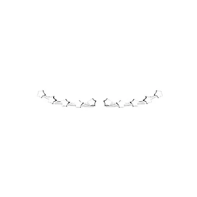 Sterling Silver Small Stacking Lucky Stars Vine Curved Climber Crawler Earrings • $10.39