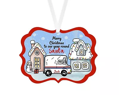 Mail Carrier Personalized Christmas Ornament Mail Delivery Driver Gift Mail  • $14