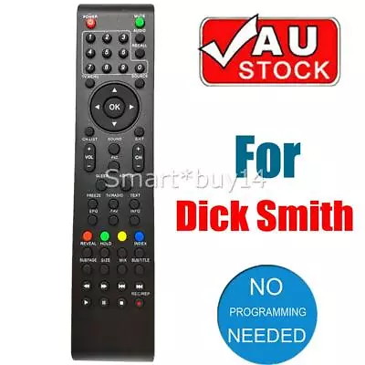 For DICK SMITH DSE TV REMOTE CONTROL GE6606 GE6600 GE6806 GE6810 GE6607 GE6807 • $15.25