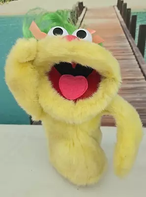 Vintage 1997 Lizzy Lou Hand Puppet Jim Henson Muppet Yellow Monster Plush • $9.99