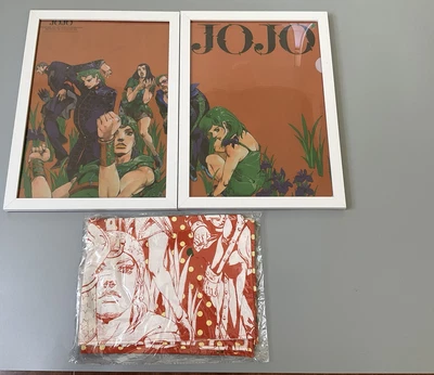 $130 • Buy JoJo's Bizarre Adventure JOJO Araki Exhibition Cotton Towel &　Framed Poster Set