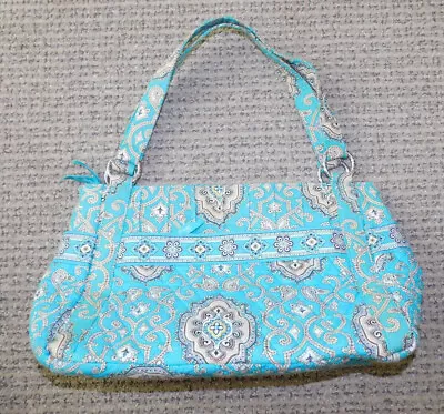 Vera Bradley Purse Bag Wallet Set Totally Turq Turquoise Blue Brown • $49.99