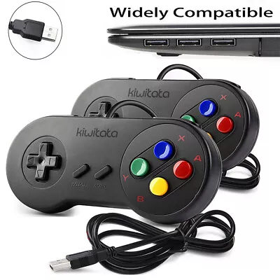Wired USB SNES Controller - USB Gamepad Replacement For Windows PC MAC Linux NEW • $27.54