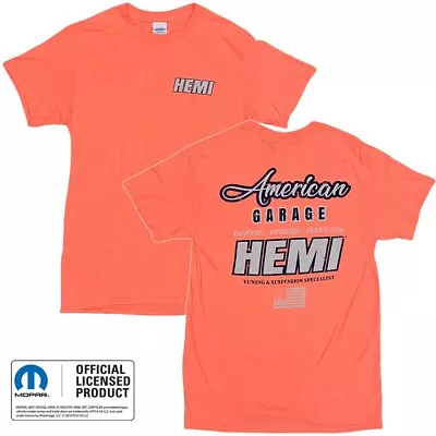 Dodge Mopar Hemi Men's American Garage Tee T-Shirt - Orange • $18.99