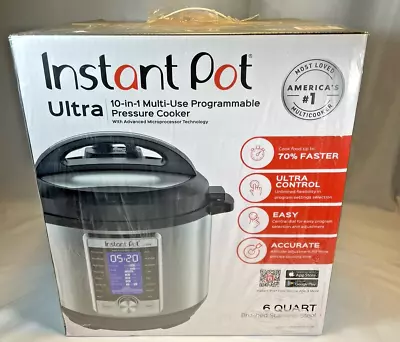 Instant Pot Ultra Electric Pressure Cooker 6Qt 10-in-1 Stainless Steel • $94.99