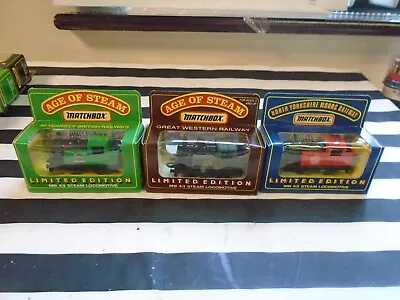 Vintage Matchbox Diecast 1978 MB43 Steam Locomotives X 3 Limited Editions RARE! • £9.99