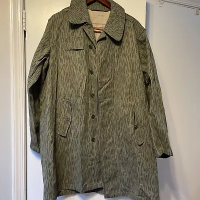 Vintage Czech Army Military Raindrop Camo Jacket Sz L/XL Coat Button Up 60s • $74