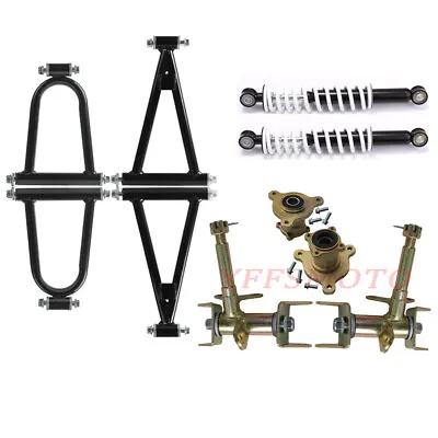 Front Suspension Swing Arm + Wheel Hubs+ Shock For 4 Wheeler Go Kart ATV Go Cart • $155.92