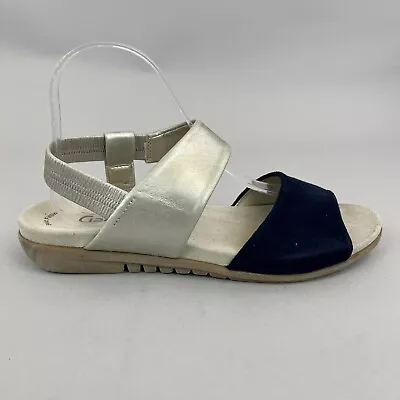 Gabor Women's  Leather Slingback Open Toe Summer Flat Slip On Sandals EU39 UK6 • £39.96