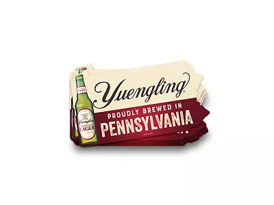 Yuengling Lager Beer Proudly Brewed Pennsylvania Bumper Sticker Americas Oldest • $9.99