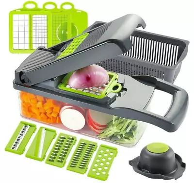 £11.99 • Buy 15 In 1 Vegetable Chopper Salad Fruit Mandolin Slicer Food Dicer Cutter Peeler