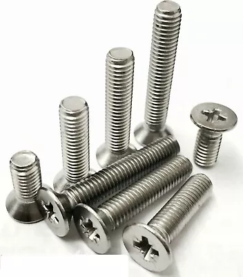£0.99 • Buy M2.5 M3 M4 M5 Countersunk Machine Screws Pozi Drive Screw A2 Stainless Din 965