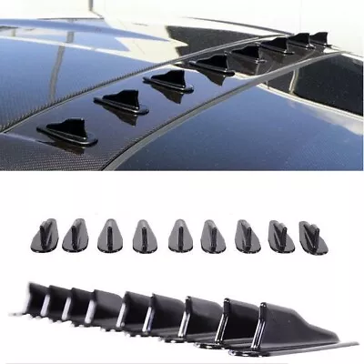 $13.94 • Buy Vortex Generator Flexible Pp Evo-style Roof Shark Fins Spoiler Wing Kit