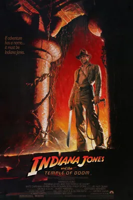 $11.95 • Buy INDIANA JONES THE TEMPLE OF DOOM 1984 POSTER PRINT SIZES A2,60x90 Or 90x135cm
