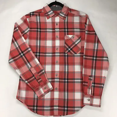 MOSSIMO SUPPLY CO. Men's Shirt Size Small Plaid Red Long Sleeve Front Pocket • $9.99