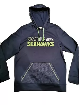 £14 • Buy Seattle Seahawks NFL Team Apparel TX3 Warm Men's Hoodie - Medium - Navy Blue