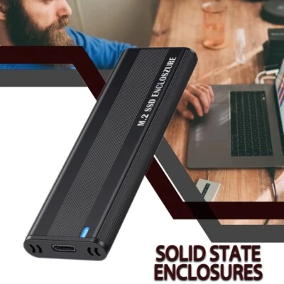 $15.02 • Buy M.2 PCIE SSD Hard Drive Enclosure USB 3.1 External Case Adaptor Micro-B Port AU
