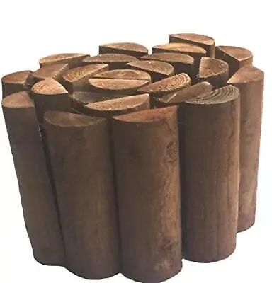 Log Border Edging Roll X 1 (Brown) 1.8 Metres X 15cm - Flower Beds Lawns Paths • £26.95