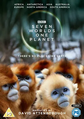 Seven Worlds One Planet DVD (2019) David Attenborough Cert PG 3 Discs • £2.88