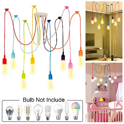 4/6/8/10Heads Edison Chandelier Simple Spider Pendant Lighting Ceiling Light Kit • $51.39