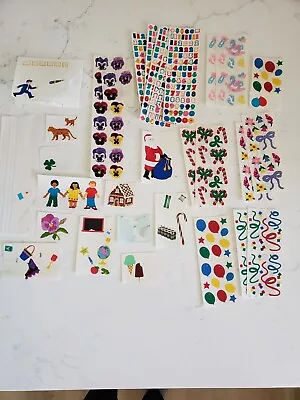 Mrs. Grossman's Sticker Lot Christmas Vintage 1990s Party Letters Baby Pansy • $8.98