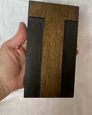 £11.99 • Buy Original Large Vintage Wooden Letterpress Printers Block Letter T - 17 X 9 Cm