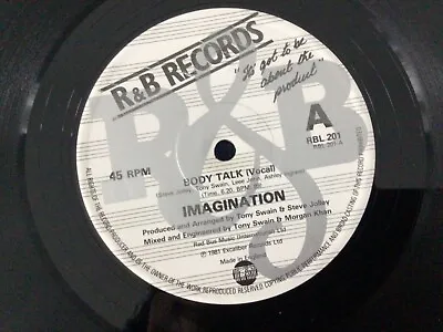 Imagination Body Talk 12 Inch Vinyl Singl Record • £7