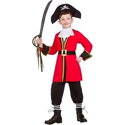 Wicked Costumes Pirate Captain Child Pirate Fancy Dress Costume • £11.49