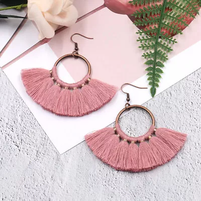 Fashion Bohemian Tassel Earrings Long Drop Dangle Women • $4.49