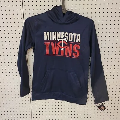 NEW MLB Minnesota Twins Hoodie Hooded Sweatshirt Youth Boys L Large 14 16 NWT • $18.19
