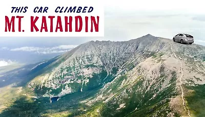  This Car Climbed Mt. Katahdin  Maine Bumper Sticker - 3x9 Inch Outdoor Vinyl • $5.50