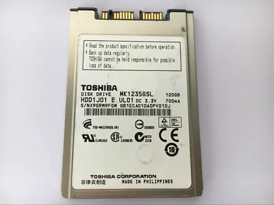 TOSHIBA MK1235GSL 120GB Micro Sata Hard Disk FOR Lenovo Thinkpad X300 X301 T400s • $22.31