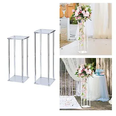 Acrylic Vase For Wedding Centerpieces Tall Flower Vases Tabletop Vases Geometric • £20.63