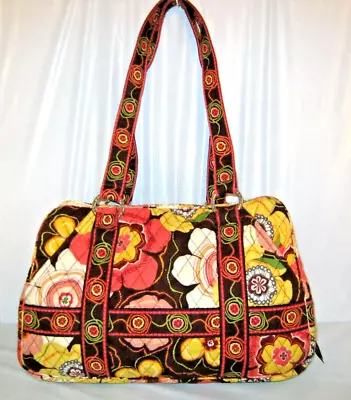 Vera Bradley Squared Away Tote Shoulder Purse Buttercup 9 X 14 X 4.5 EUC • $24.95