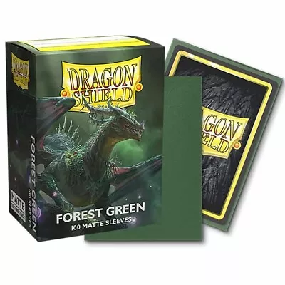 Matte Forest Green 100 Ct Dragon Shield Sleeves Standard Size VOLUME DISCOUNT • $11.06