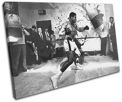 Muhammad Ali Boxing Grunge Sports SINGLE CANVAS WALL ART Picture Print • £19.99